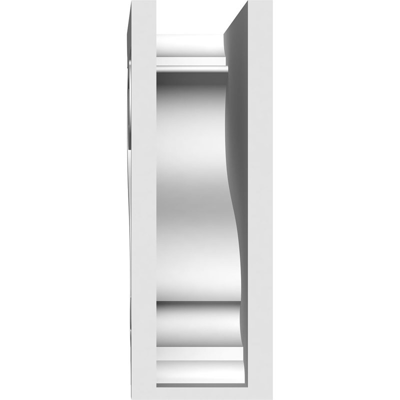 Corbeau en uréthane standard à volutes standard, brun clair apprêté, H 12 po x l 3 po x P 12 po