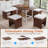 Extendable Breakfast Nook Table Set with Storage Benches & Stools, 6-Piece Corner Dining Table Set-175091332-175091331-175091329