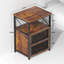 Ensemble de 2 tables de bout étroites avec tiroir, ensemble de tables de bout et de chevet pour petits espaces-1649779915