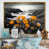 Toile avec cadre flottant or