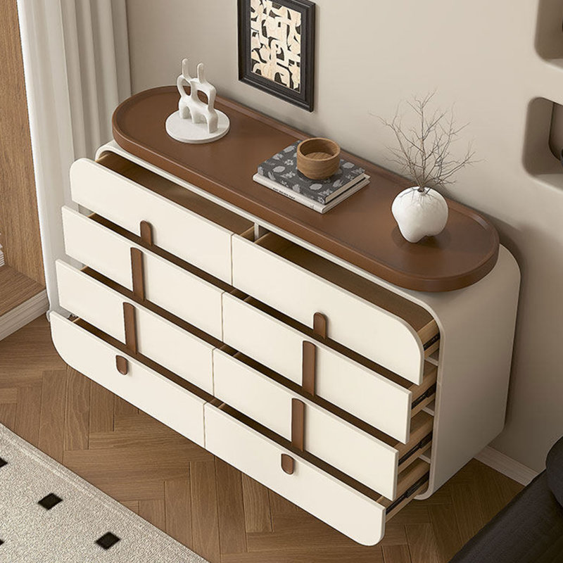 Armoire de rangement style crème française, 37.01" H x 39.37" W x 15.75" D