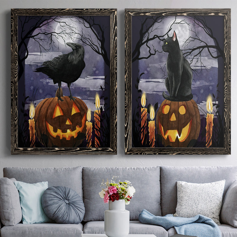 Toile encadrée Midnight Magic I-Premium - prête à être accrochée, H 31,5 po x l 88 po x P 1,5 po, Noir