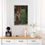 Impression d'art mural abstrait bleu, porte verte, ville contemporaine-129714190