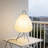 19.3" Rice Paper Lamp, Japanese Paper Table Lamp With Dimmable Bulb