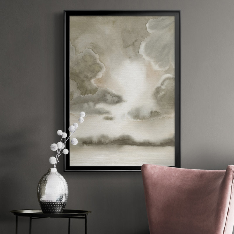 Sépia ciel II - reproduction d'art sur toile, Noir, H 36,5 po x l 26,5 po x P 1 po