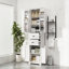 Armoire de rangement avec espace de rangement multifonctionnel, portes avec tablettes de rangement, 2 tiroirs, tablette réglable-1300955105