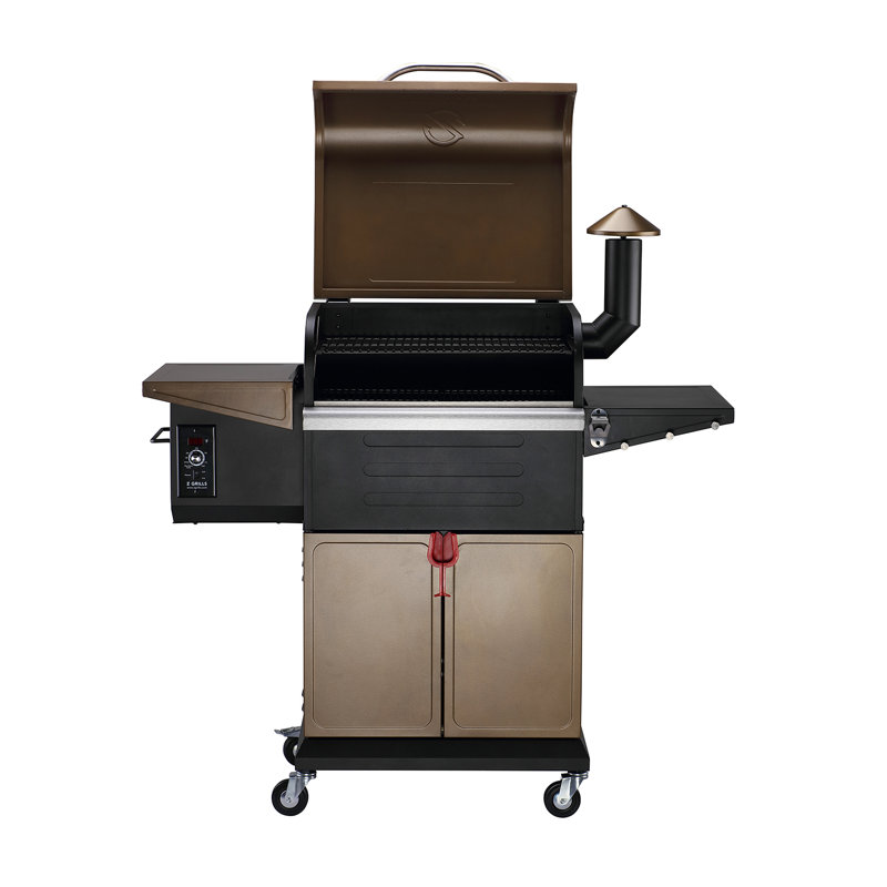 Barbecue à granules de bois Z GRILLS 600D amélioré avec régulateur PID, 8 en 1, surface de cuisson de 572 po², Brun