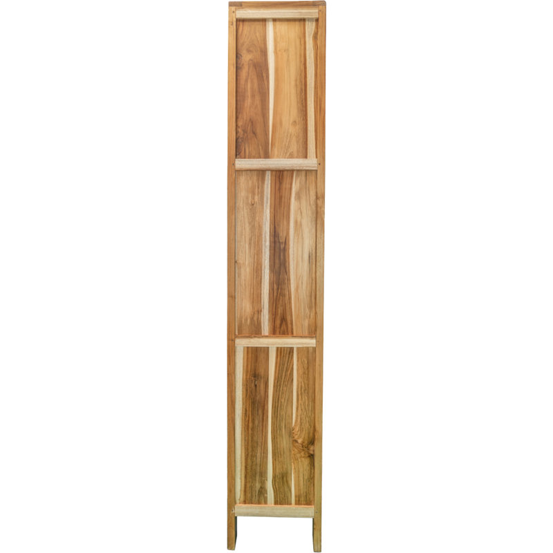 Earthy Teak 79" Tall Linen Cabinet with Adjustable Shelving