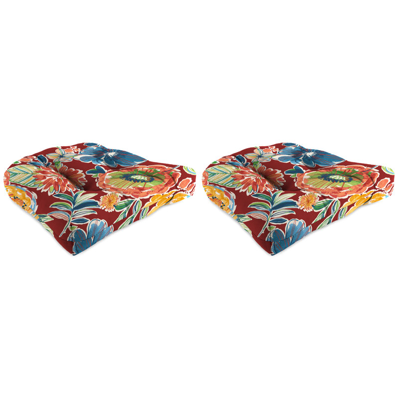 Outdoor Wicker Seat Cushion, Colsen Berry