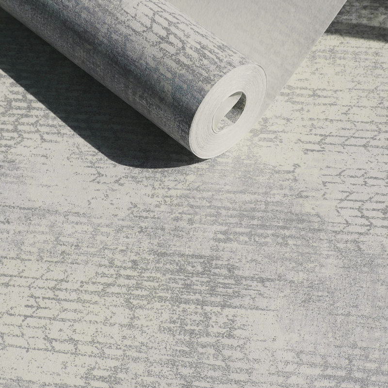  Rouleau de pierre abstrait, Blanc / Bleu