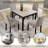5-Piece Dining Set with Concrete-Effect Tabletop