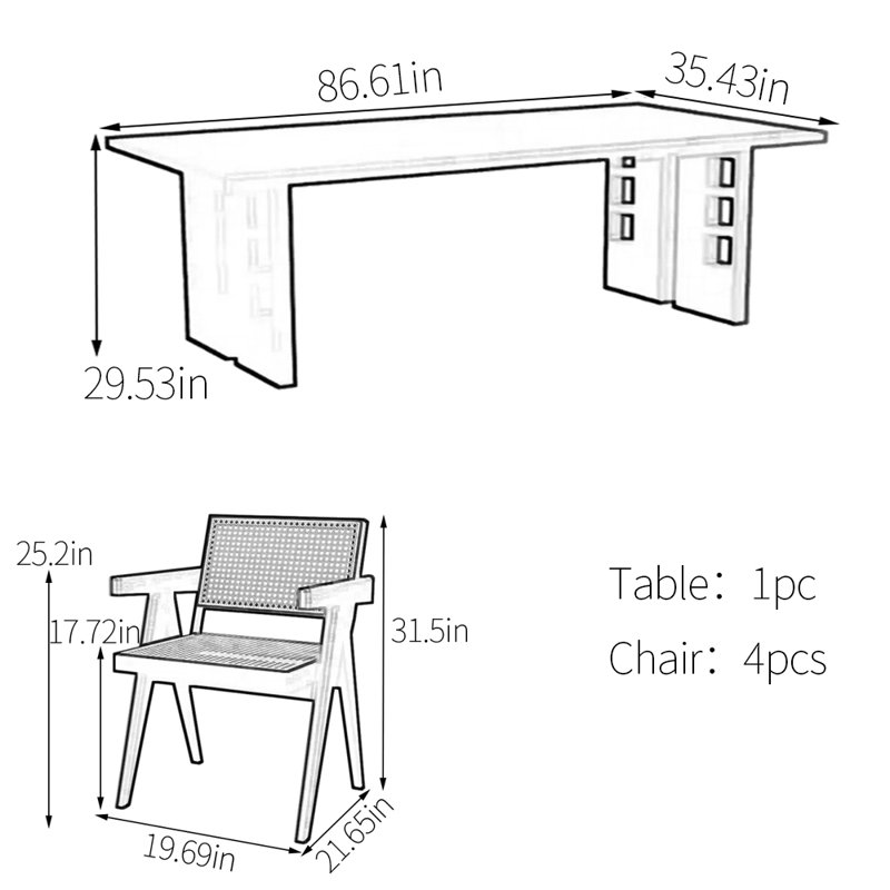 Imler, 29.53"H x 86.61"L x 35.43"W