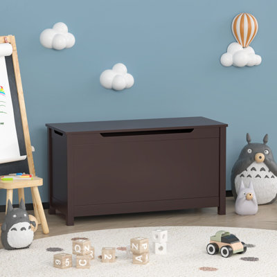 Coffre de rangement en bois pour enfants, coffre à jouets à charnière de sécurité avec grand espace de rangement, banc de rangement pour enfants pour salle de jeux, chambre à coucher et chambre de bébé