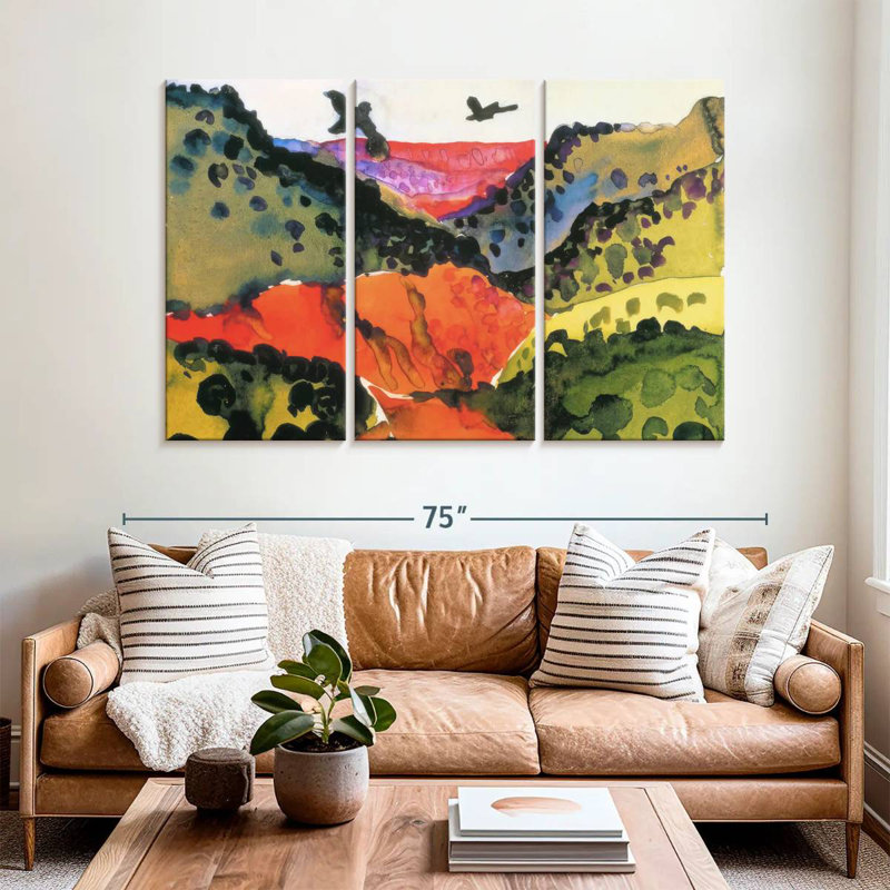 Alvord Canyon With Crows, 42" H x 65" W