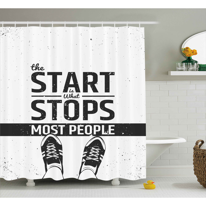 Rideau de douche simple quote quote quotation, H 75 po x l 69 po