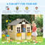 Waynoka Wooden Playhouse for Kids with Door for Ages 3-7 Years Natural