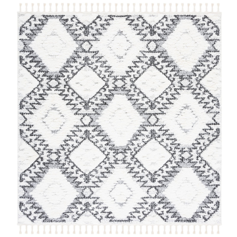 Tapis à poils longs Kampsville, Carré 6 pi 7 po
