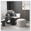 Repose-pieds rond avec rangement et plateau rabattable