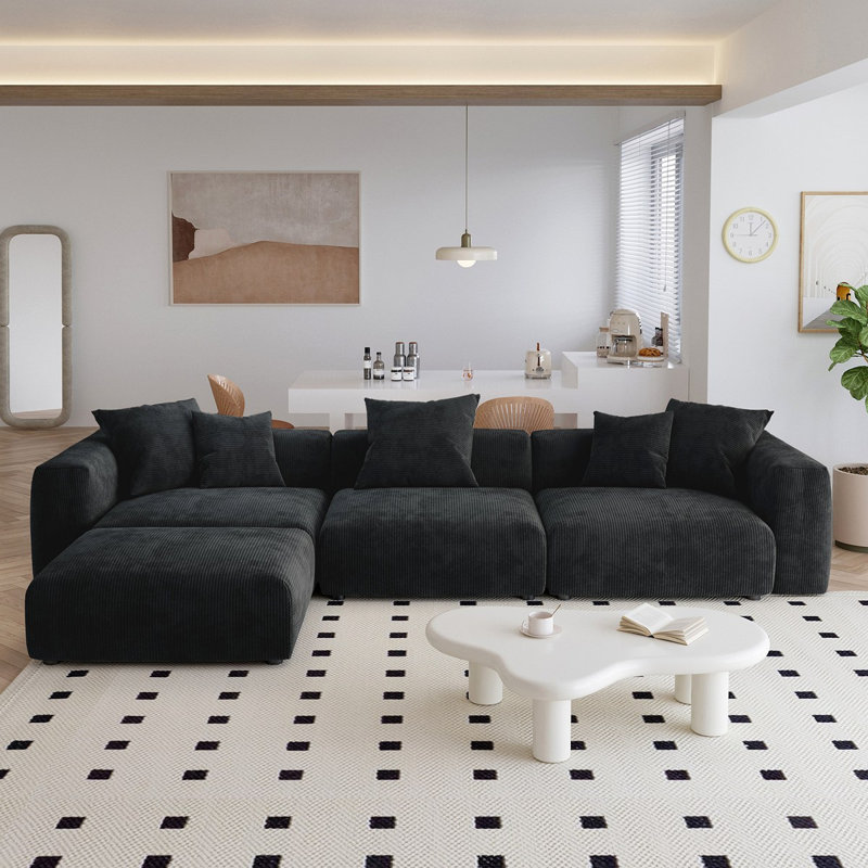 Canapé modulaire en L 4 po Pixel