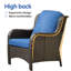 Chaise de patio avec coussins Tommy-140618640