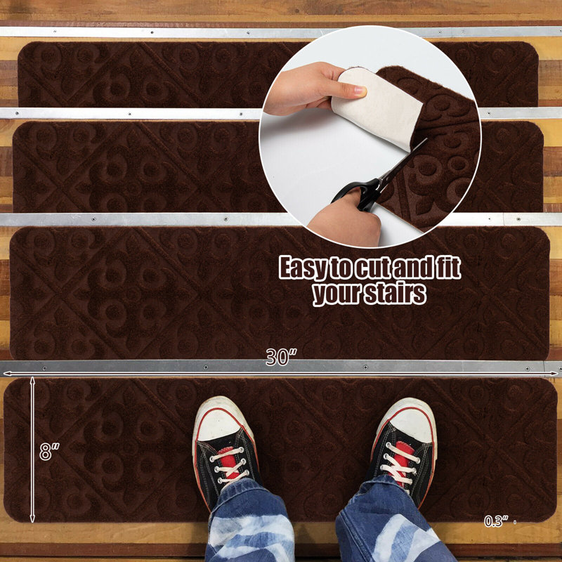 Estinville Non-Slip Stair Tread, Brown