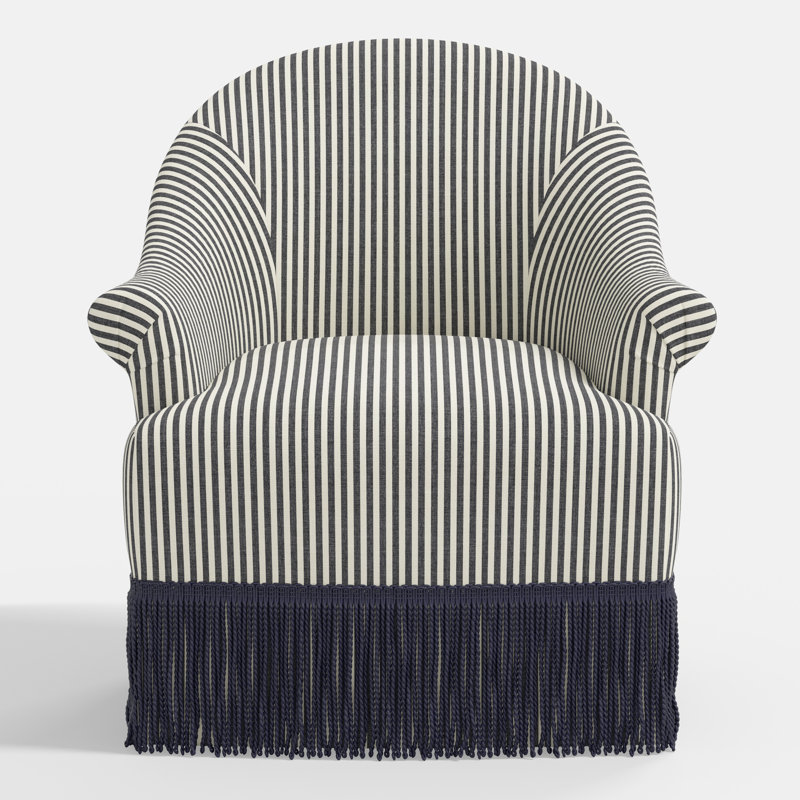 Marie Swivel Chair, Jane Stripe Carbon