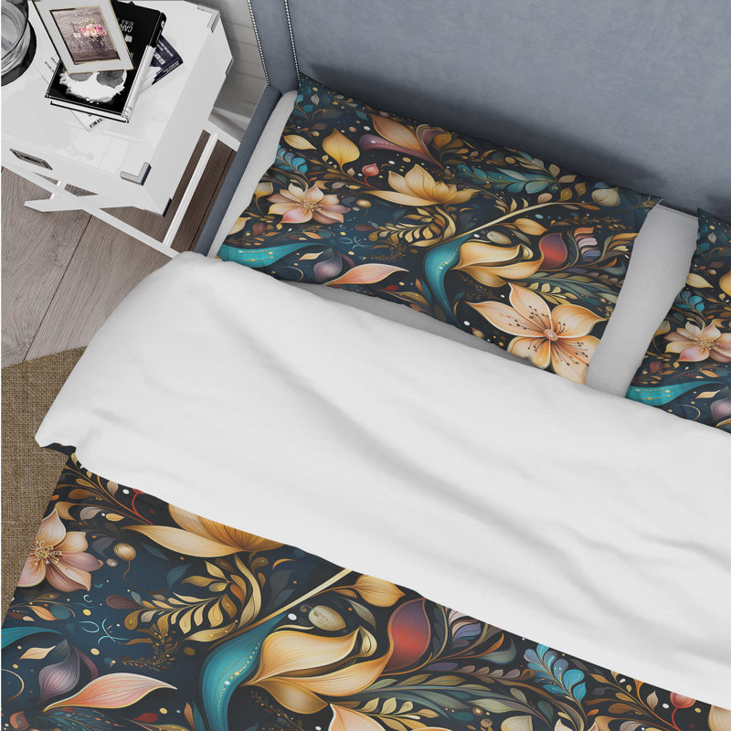 Ensemble de housse de couette à motif marocain Boho, Housse de couette pour très grand lit et 2 très