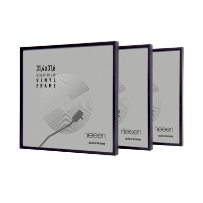 Schallplatten-Display-Rahmen für 12"-Alben, Aluminium - 3er-Pack