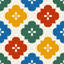 Carreau de mosaïque autocollant en vinyle à motif floral marocain vintage 8 po x 8 po