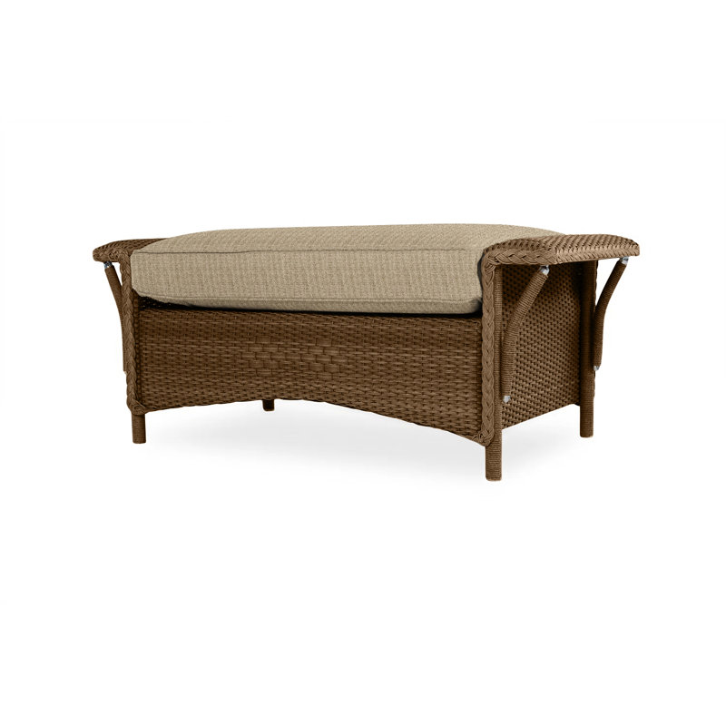Nantucket Outdoor Ottoman, Bark, Demo Stone