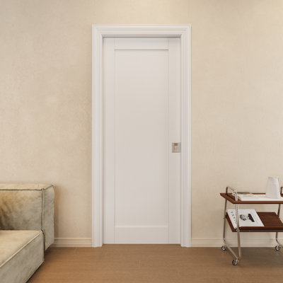 Home Worthy Interior Sliding Pocket Door Panel Pantry Sliding Door Solid Core With Privacy Pocket Lock / Soft Close