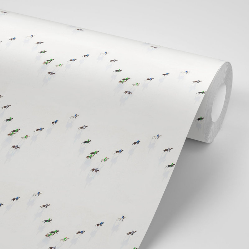 Carreau de papier peint Gray Malin Snow Polo 10 pi L x 24 po l, Faux Grasscloth, Non encollé