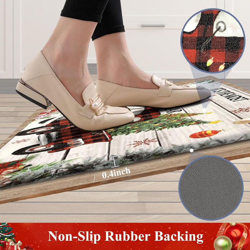 Tapis de cuisine antidérapant Chirstmas (ensemble de 2)