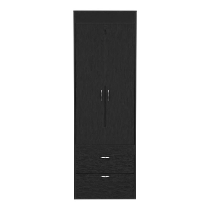 Armoire à deux tiroirs, Noir