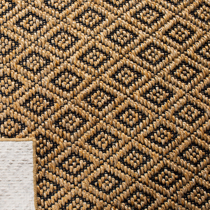 Tapis en sisal tissé jacquard Taj, Rectangle 5 pi x 8 pi