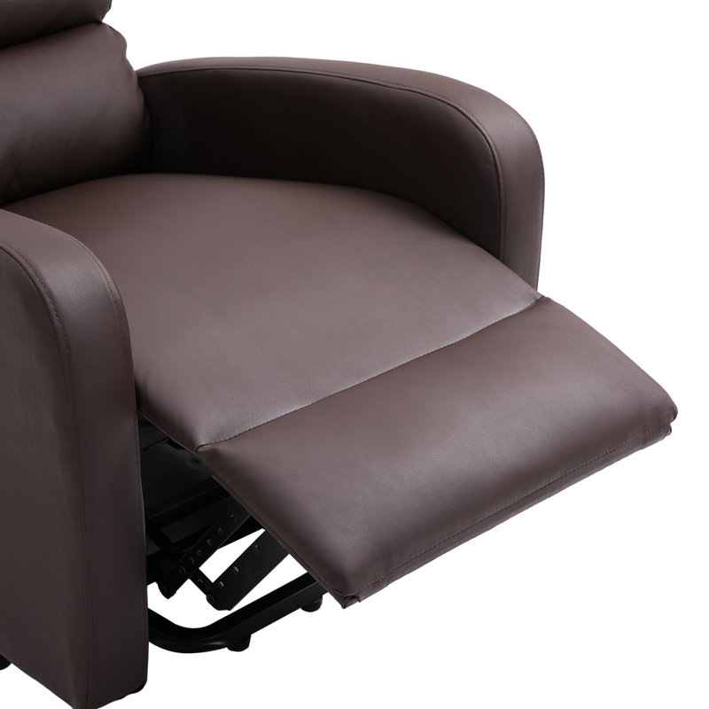 Cruzata Faux Leather Lift Assist Standard Recliner with Massager, Brown