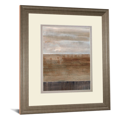 Art mural Earth Layers - 34 po x 40 po - cadre brun