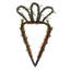 22" Artificial Orange Carrot Wreath. Features orange carrots on a carrot shaped wreath.