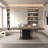 Rectangle Extendable Dining Table For 6-10 People Aged Effect Wood And Black 160-200 Cm-1242234174