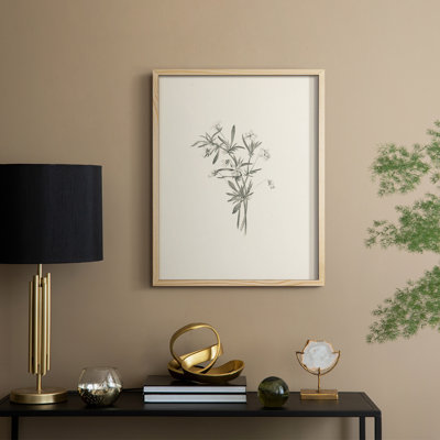 Vintage Floral Print CCVII Framed Print - Solid Wood