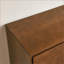 Armoire, buffet de style Mid-Century de 47,3 po avec 2 portes et 3 tiroirs, buffet brun noyer | Panneau de fibres à densité moyenne | Cuisine