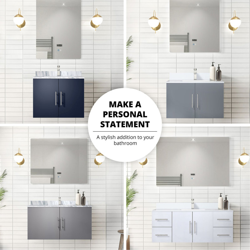 Meuble-lavabo double blanc l 84 po x P 22 po avec plateau en marbre. Fabriqué en bois massif, conception à fermeture en douceur, surface à gratter et à teindre, deux compartiments de rangement, une étagère à six tiroirs,