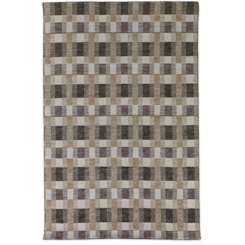 Tapis 100 % laine de Nouvelle-Zélande, Brown, 7'9" x 9'9"