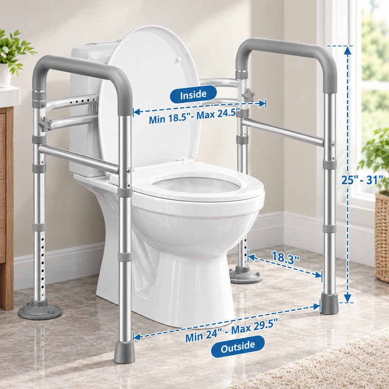 Barres d'appui pour toilettes pour personnes âgées
