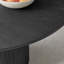Penny Pillar Black Round Table With 4 Ophelia Luxury Fabric Upholstered Swivel Dining Chairs-579009412