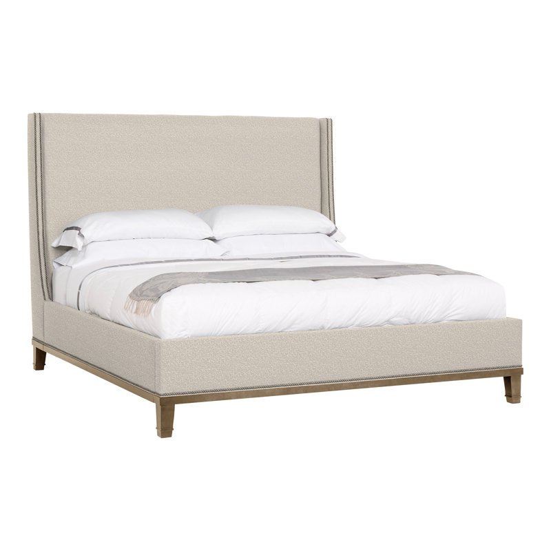 Michael Weiss Solid Wood Wingback Bed, Nadia Steam, Hampton