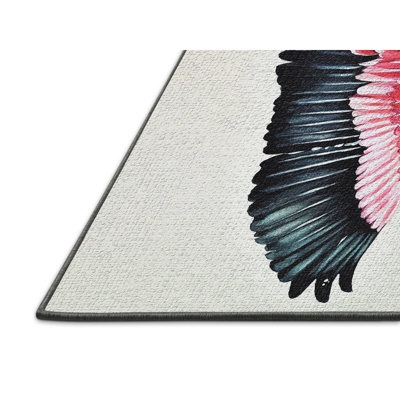 Tapis rose The Great Flamingo, Rectangle 2 pi x 4 pi