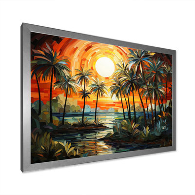 «Orange Palm Trees Mosaic» - impression