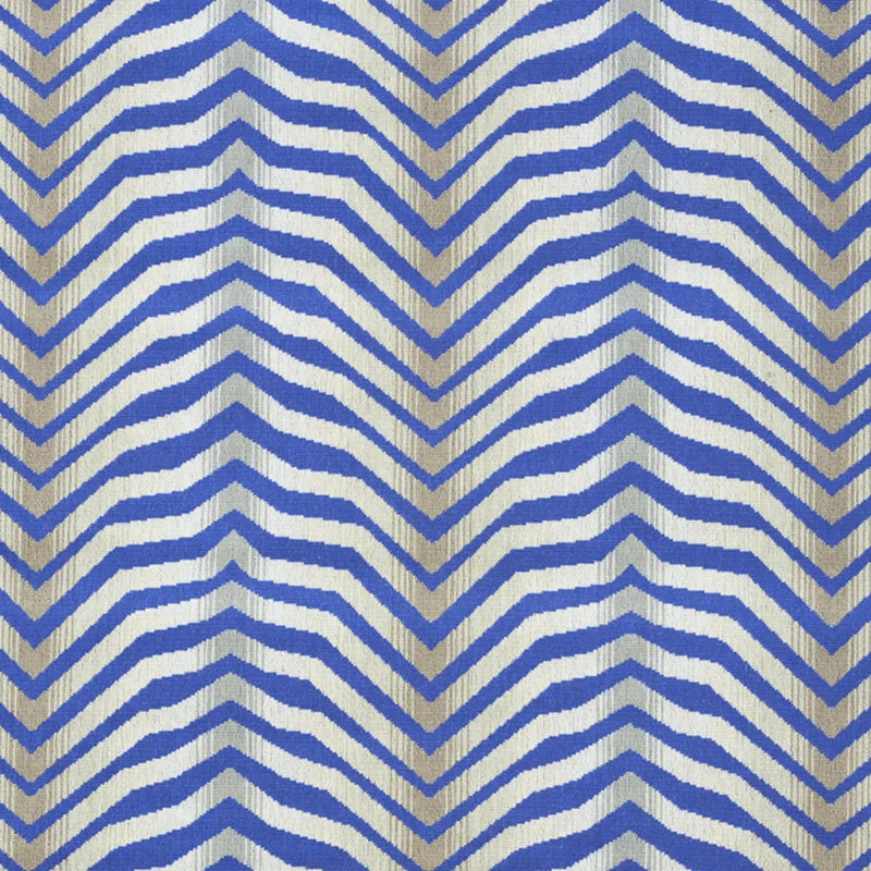 Tissu appliqué Schumacher x Neisha Crosland, Cobalt