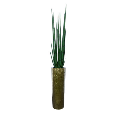 Faux Plant in Metal Planter